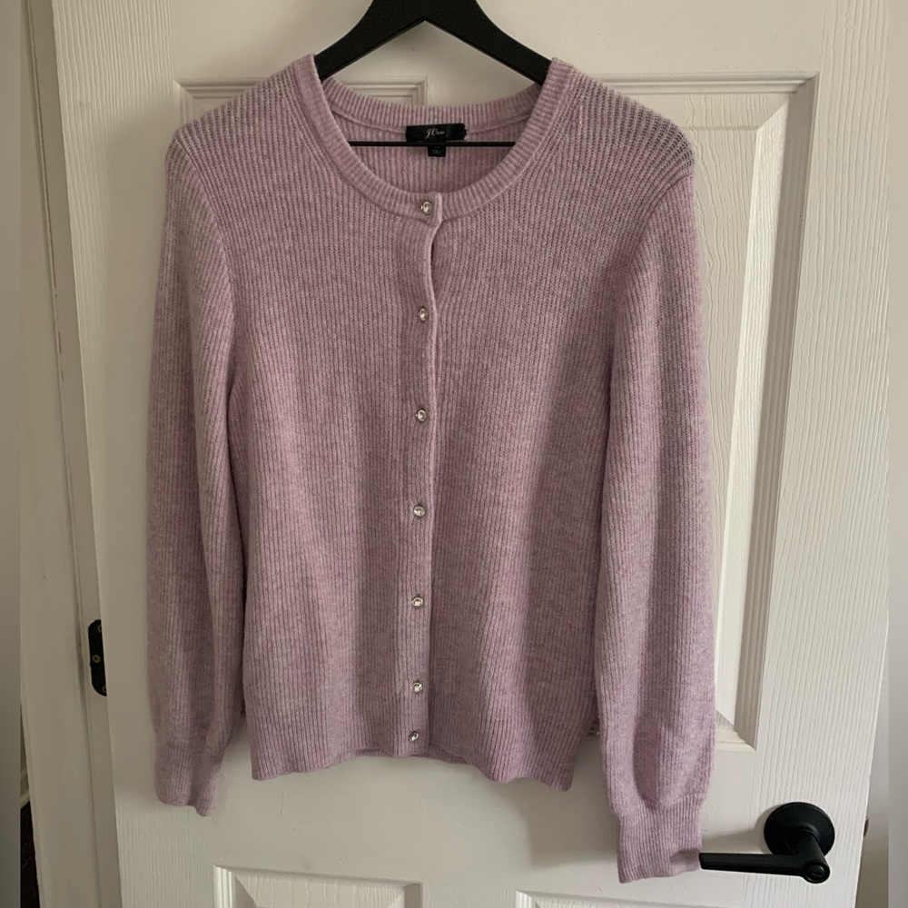 J. Crew Lavender Cardigan Sweater